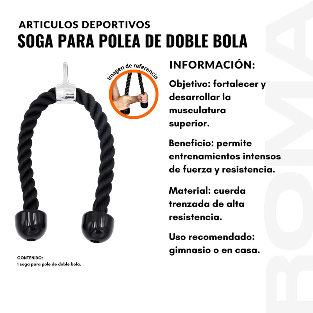 SOGA PARA POLEA DOBLE BOLA