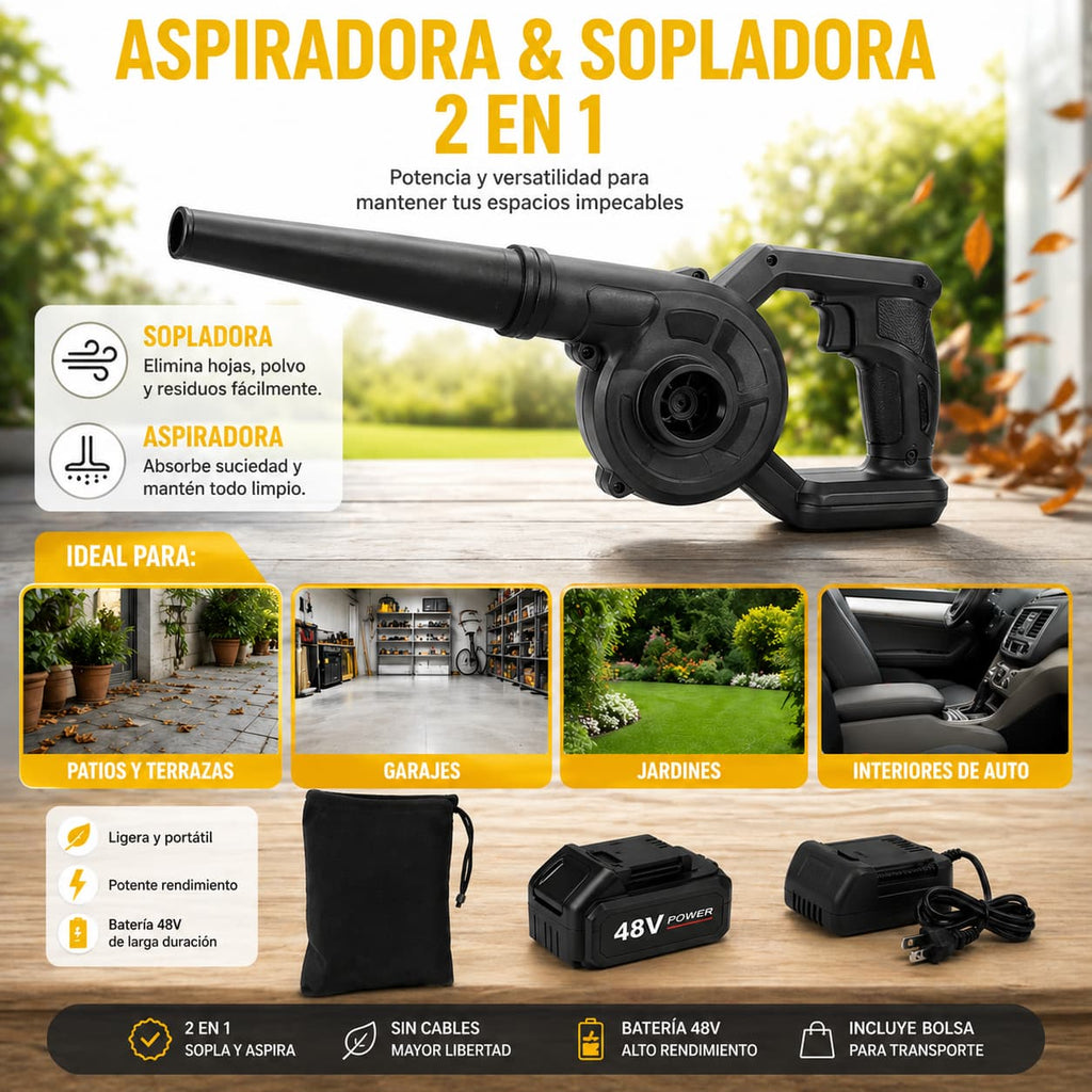 ASPIRADOR & SOPALDOR INALMABRICO 48V