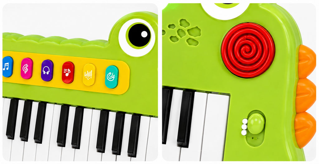 TECLADO INFANTIL DE 37 TECLAS – DISEÑO COCODRILO
