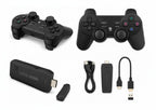 Consola de videojuegos retro Fastrok X2 Plus con dos mandos inalámbricos, stick HDMI 4K y cables de conexión