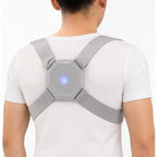Corrector de postura inteligente Fastrok gris con sensor vibratorio para corregir la espalda y mejorar la postura