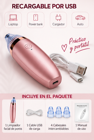 Limpiador Facial de Poros Eléctrico